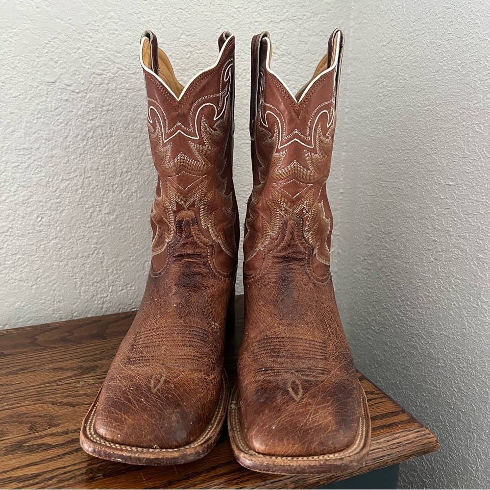 Tony Lama O4177 Men's San Saba Collection Stockman Boots Square Toe 10.5 D - Picture 5 of 10